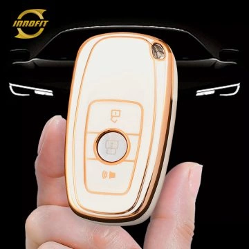 GRB1T1-White-Gold Plating- Car Key Cover For Great Wall Motor