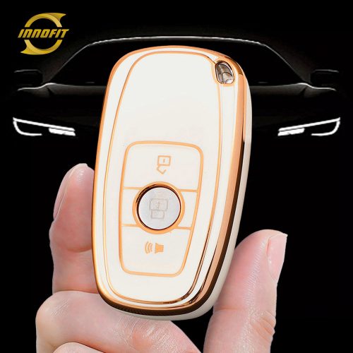 GRB1T1-White-Gold Plating- Car Key Cover For Great Wall Motor