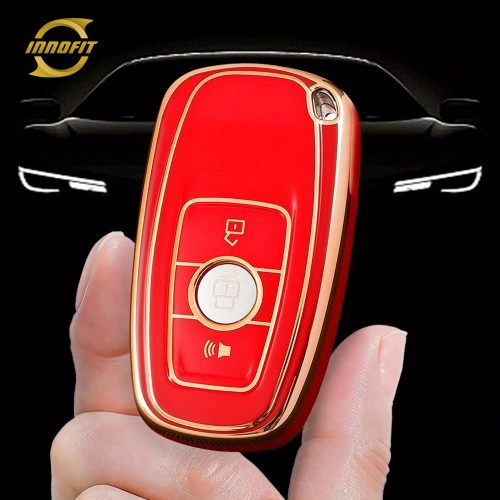 GRB1T1-Red-Gold Plating- Car Key Cover For Great Wall Motor
