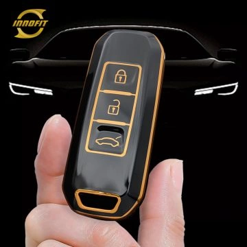 BAB1T1-Black-Gold Plating- Car Key Cover For BAOJUN Chevrolet