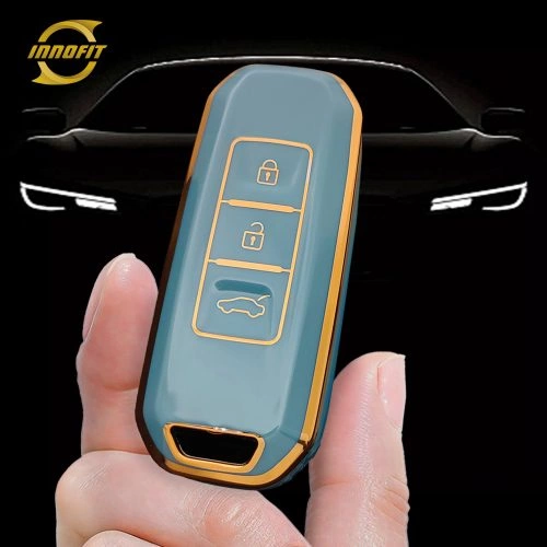 BAB1T1-Granny Grey-Gold Plating- Car Key Cover For BAOJUN Chevrolet
