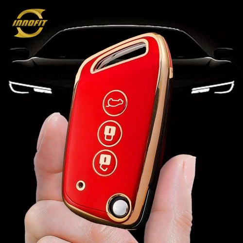 BAD1T1-Red-Gold Plating- Car Key Cover For BAOJUN