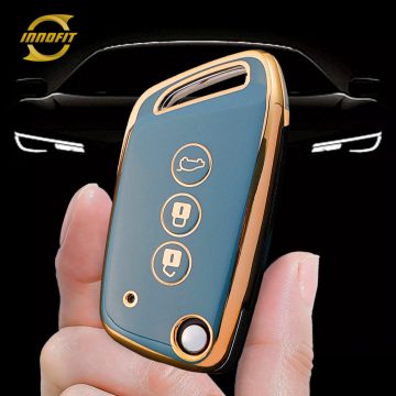 BAD1T1-Granny Grey-Gold Plating- Car Key Cover For BAOJUN