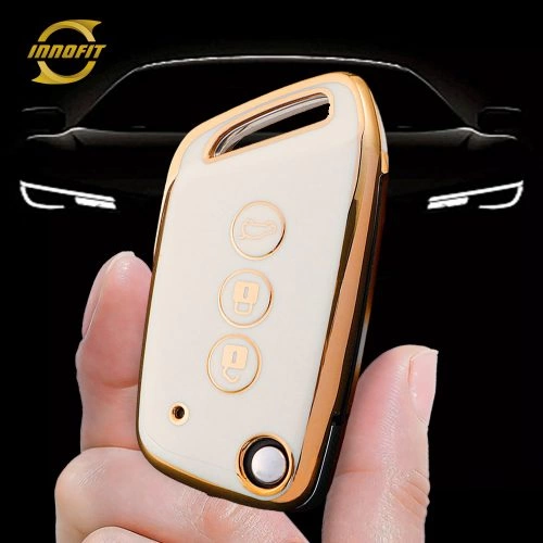 BAD1T1-White-Gold Plating- Car Key Cover For BAOJUN