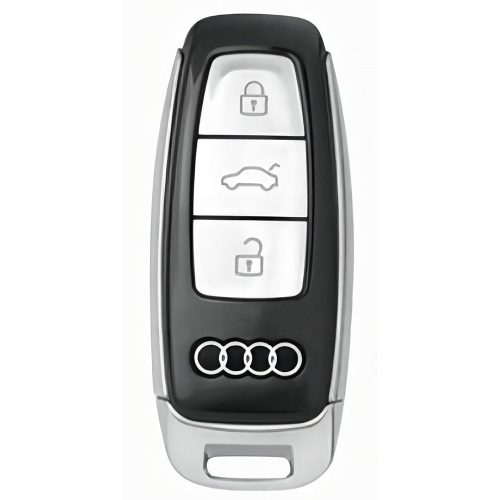 AUC1T1-Granny Grey-Gold Plating- Car Key Cover For Audi