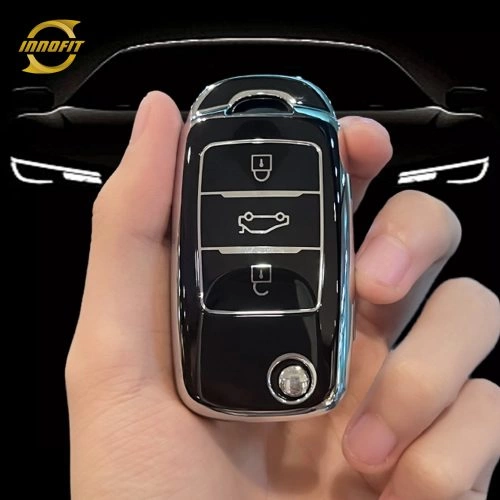CHB1T1-Black-Silver Plating- Car Key Cover For CHANGAN