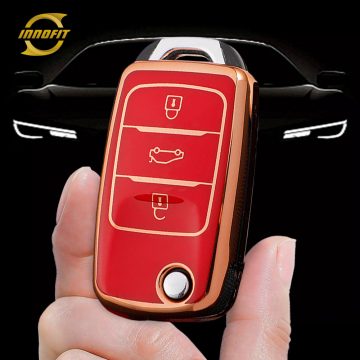 CHB1T1-Red-Gold Plating- Car Key Cover For CHANGAN