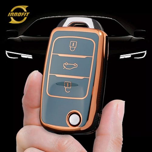 CHB1T1- 그래니 그레이-골드 도금-창안용 자동차 키 커버