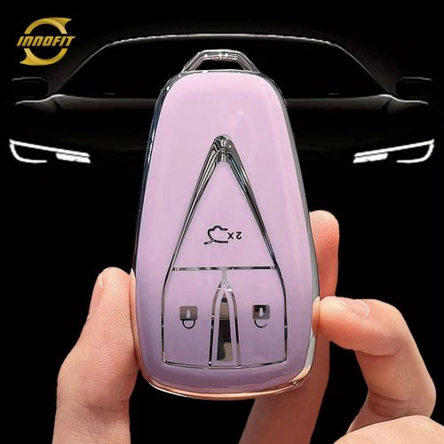 CHC1T1-Purple-Silver Plating- Car Key Cover For CHANGAN