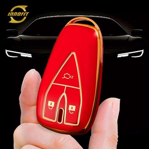 CHC1T1-Red-Gold Plating- Car Key Cover For CHANGAN