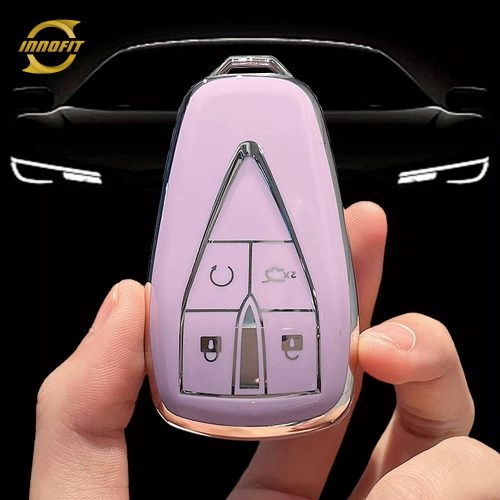 CHC2T1-Purple-Silver Plating- Car Key Cover For CHANGAN