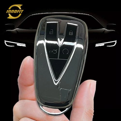 CHC2T1-Black Glue Style-Silver Plating- Car Key Cover For CHANGAN