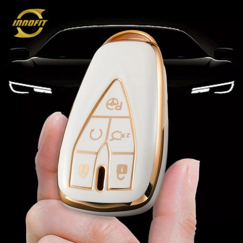 CHC3T1-White-Gold Plating- Car Key Cover For CHANGAN