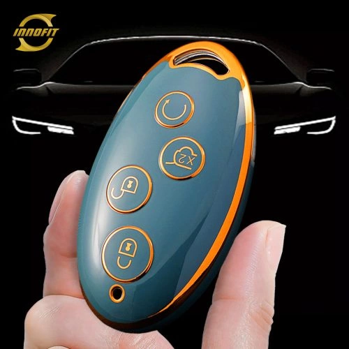 BYB1T1-Granny Grey-Gold Plating- Car Key Cover For BYD