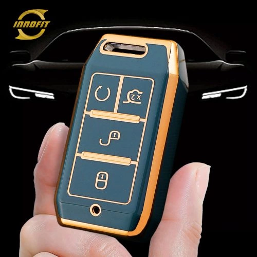 BYC1T1-Granny Grey-Gold Plating- Car Key Cover For BYD