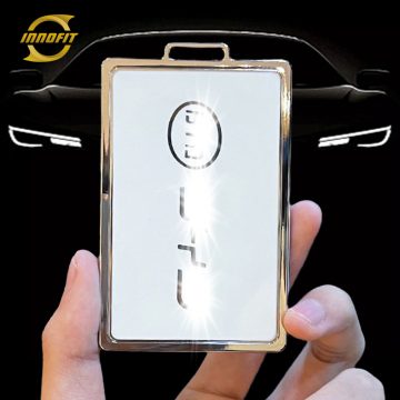 BYE1T1-White-Silver Plating- Car Key Cover For BYD