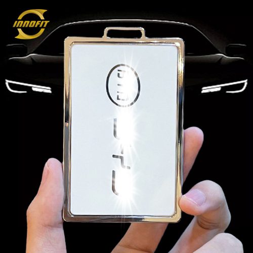 BYE1T1-White-Silver Plating- Car Key Cover For BYD
