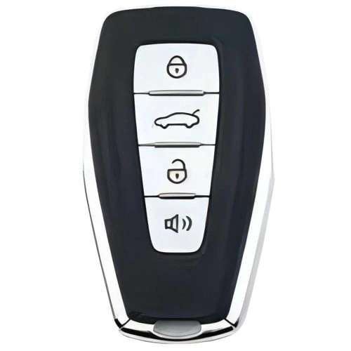 GEB2T1-White-Silver Plating- Car Key Cover For Geely Auto