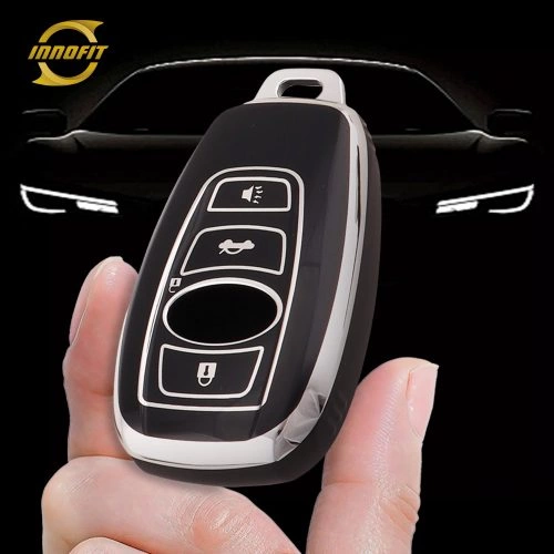 ROA2T1-Black-Silver Plating- Car Key Cover For Roewe