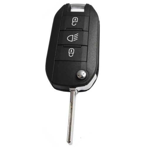 PUB2T1-Black-Gold Plating- Car Key Cover For Peugeot