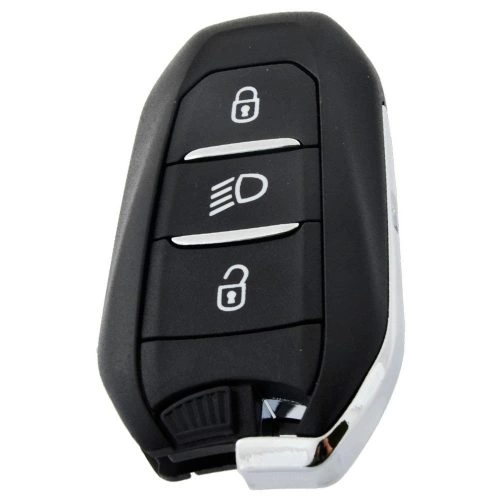 PUC2T1-White-Gold Plating- Car Key Cover For Peugeot Citroen Opel