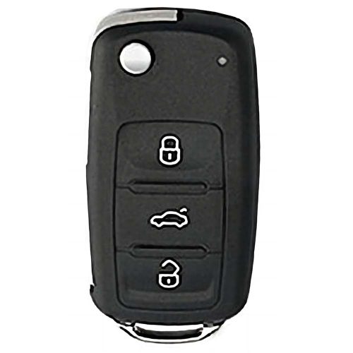 VOB1T1-White-Gold Plating- Car Key Cover For Volkswagen SEAT skoda