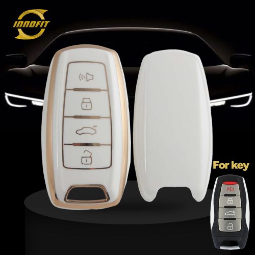 GRA2T1-White-Gold Plating- Car Key Cover For Great Wall Motor