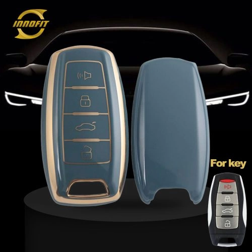GRA2T1-Granny Grey-Gold Plating- Car Key Cover For Great Wall Motor