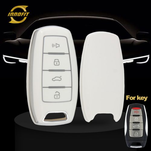 GRA2T1-White-Silver Plating- Car Key Cover For Great Wall Motor