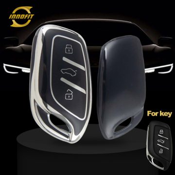 ROB1T1-Black-Silver Plating- Car Key Cover For Roewe Morris Garages