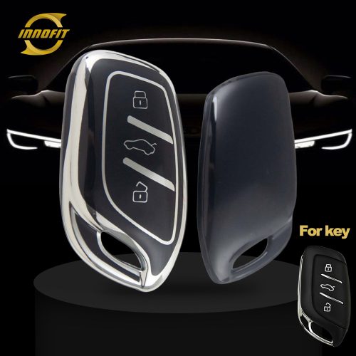 ROB1T1-Black-Silver Plating- Car Key Cover For Roewe Morris Garages