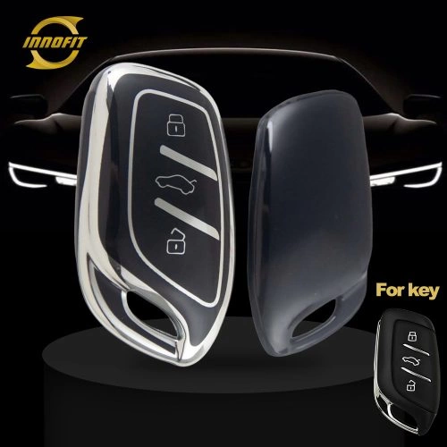 ROB1T1-Black-Silver Plating- Car Key Cover For Roewe Morris Garages