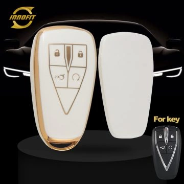 CHC2T1-White-Gold Plating- Car Key Cover For CHANGAN