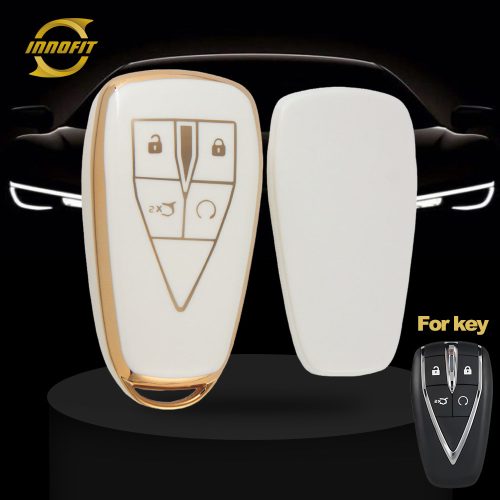 CHC2T1-White-Gold Plating- Car Key Cover For CHANGAN