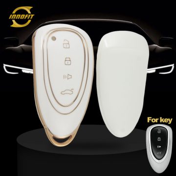GRF1T1-White-Gold Plating- Car Key Cover For Great Wall Motor WEY