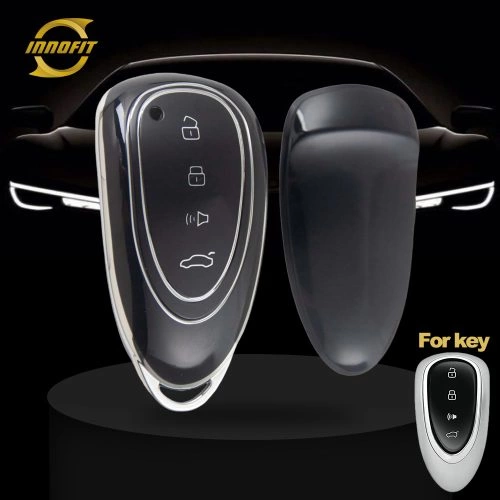 GRF1T1-Black-Silver Plating- Car Key Cover For Great Wall Motor WEY