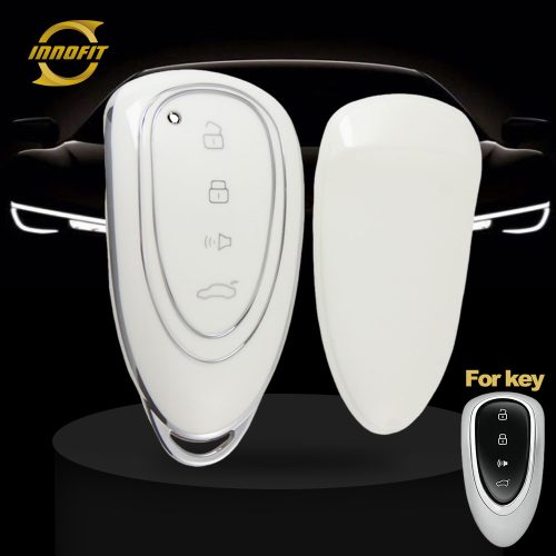 GRF1T1-White-Silver Plating- Car Key Cover For Great Wall Motor WEY