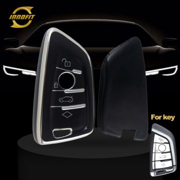 BMB1T1-Black-Silver Plating- Car Key Cover For BMW