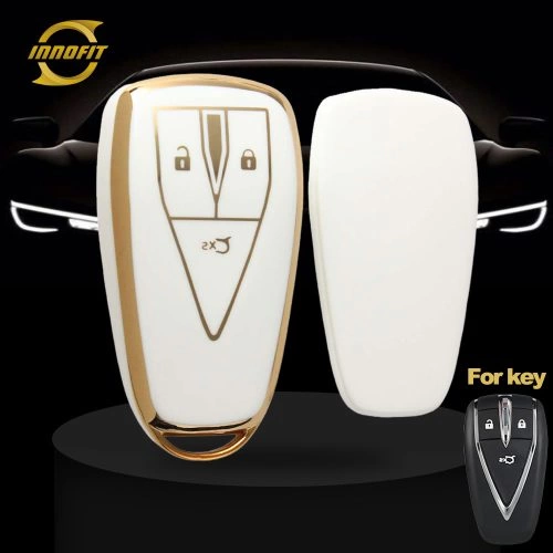 CHC1T1-White-Gold Plating- Car Key Cover For CHANGAN