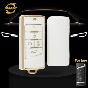 TRA1T1-White-Gold Plating- Car Key Cover For Trumpchi