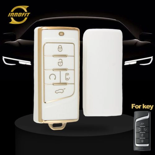 TRA1T1-бело-золотое покрытие-обложка для автомобильного ключа для Trumpchi