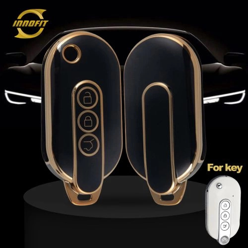 WUF1T1-Black-Gold Plating- Car Key Cover For Wuling