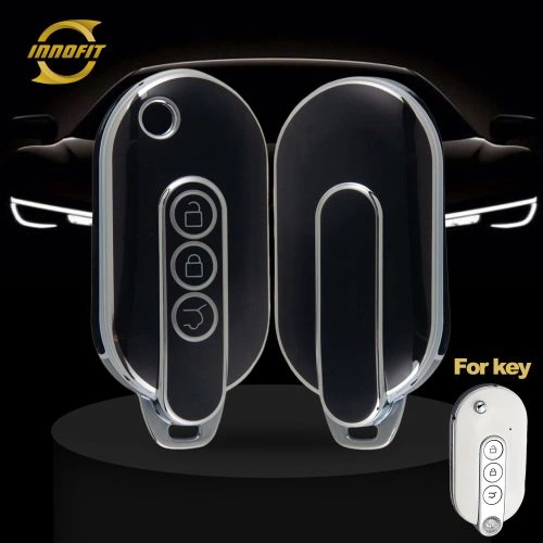 WUF1T1-Black-Silver Plating- Car Key Cover For Wuling