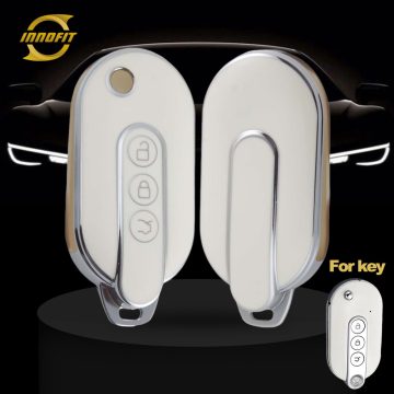 WUF1T1-White-Silver Plating- Car Key Cover For Wuling