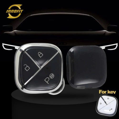 WUG1T1-Black-Silver Plating- Car Key Cover For Wuling