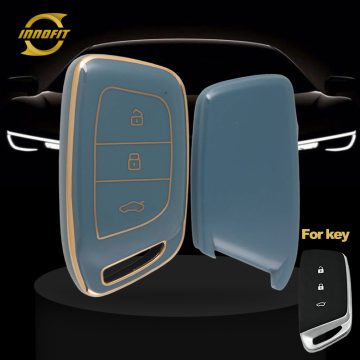 BAC1T1-Granny Grey-Gold Plating- Car Key Cover For BAOJUN