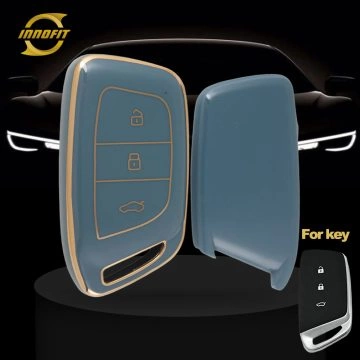 BAC1T1-Granny Grey-Gold Plating- Car Key Cover For BAOJUN