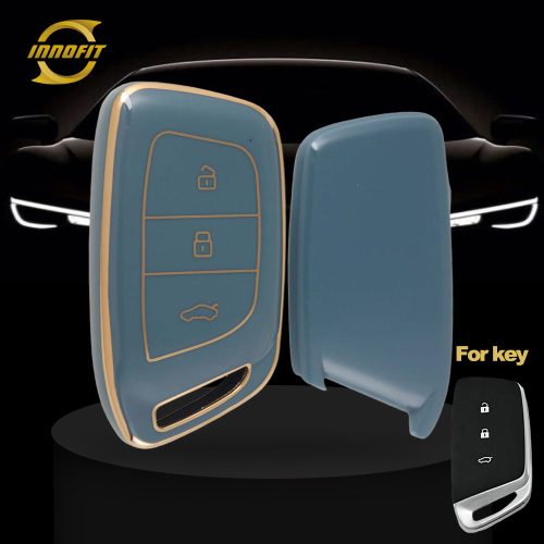 BAC1T1-Granny Grey-Gold Plating- Car Key Cover For BAOJUN