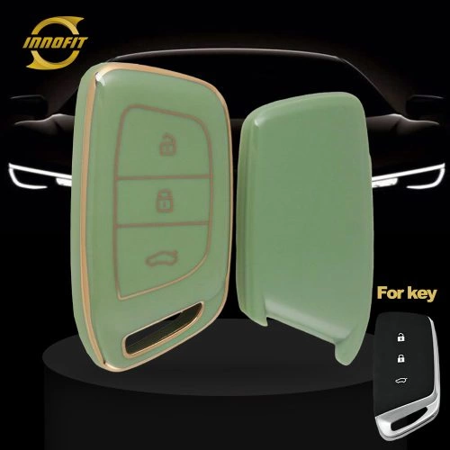 BAC1T1-Green-Gold Plating- Car Key Cover For BAOJUN