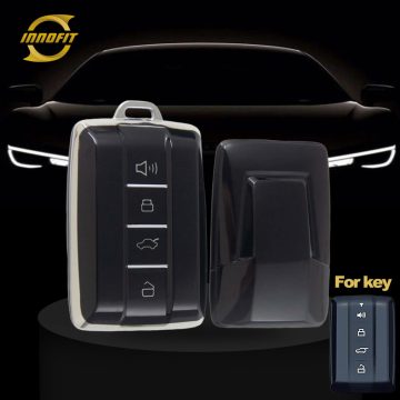 GRD1T1-Black-Silver Plating- Car Key Cover For Great Wall Motor